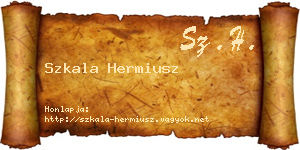Szkala Hermiusz névjegykártya